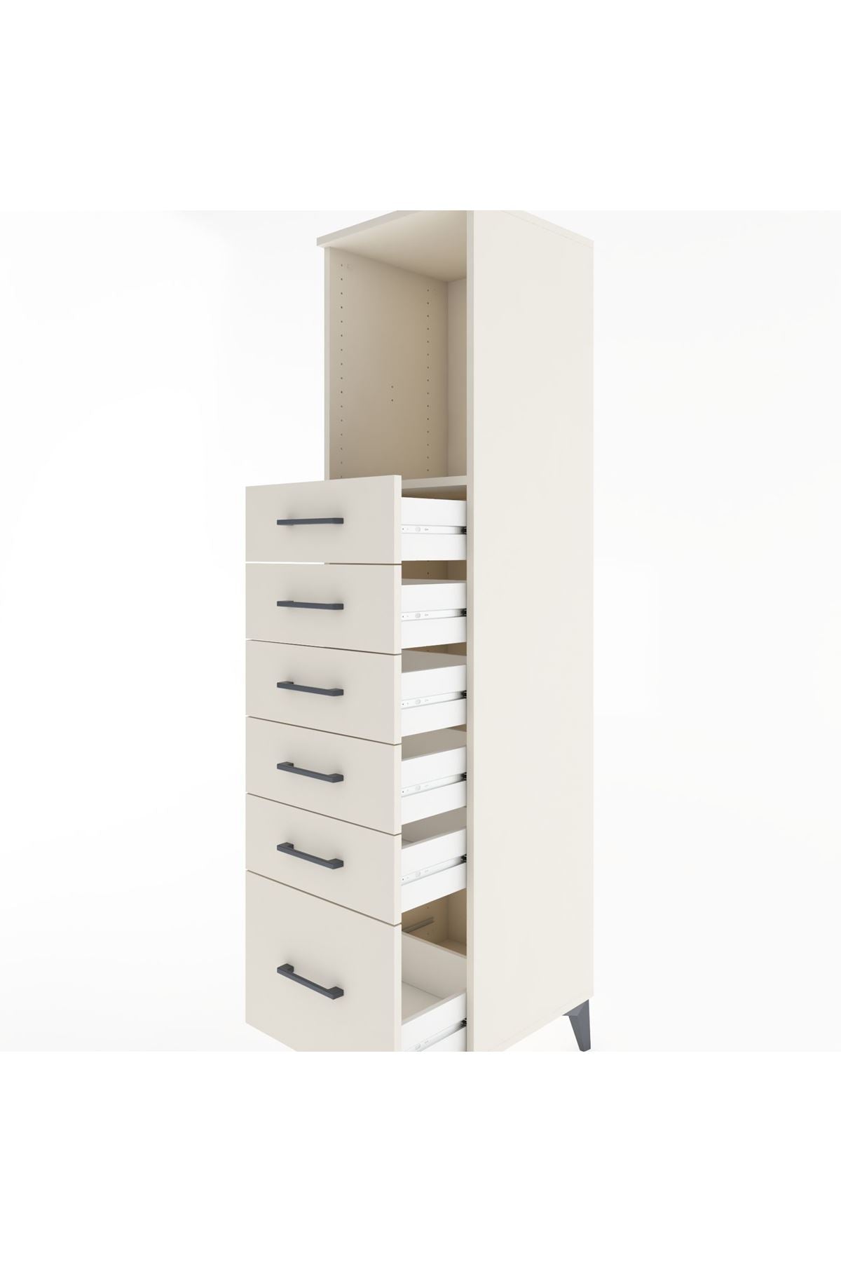 Hyperion Dolap Tek Raflı 6 Çekmeceli 44x44x182 Aytaşı-Aytaşı