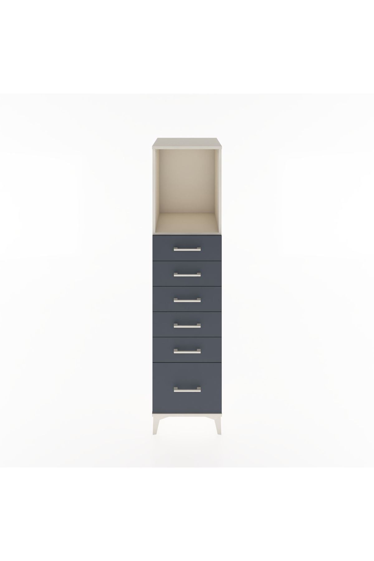 Hyperion Dolap Tek Raflı 6 Çekmeceli 44x44x182 Aytaşı-Antrasit