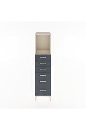 Hyperion Dolap Tek Raflı 6 Çekmeceli 44x44x182 Aytaşı-Antrasit