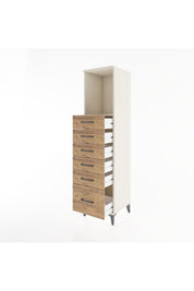 Hyperion Dolap Tek Raflı 6 Çekmeceli 44x44x182 Aytaşı-Çam