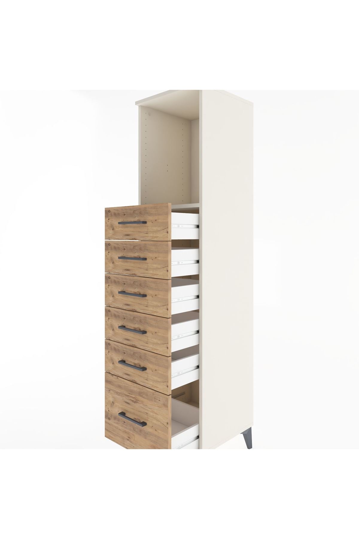 Hyperion Dolap Tek Raflı 6 Çekmeceli 44x44x182 Aytaşı-Çam