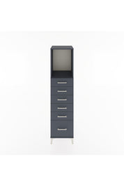 Hyperion Dolap Tek Raflı 6 Çekmeceli 44x44x182 Antrasit-Antrasit