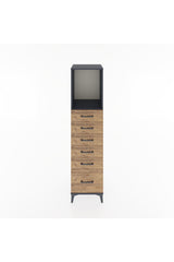 Hyperion Dolap Tek Raflı 6 Çekmeceli 44x44x182