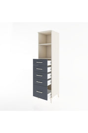 Hyperion Dolap 2 Raflı 5 Çekmeceli 44x44x182 Aytaşı-Antrasit