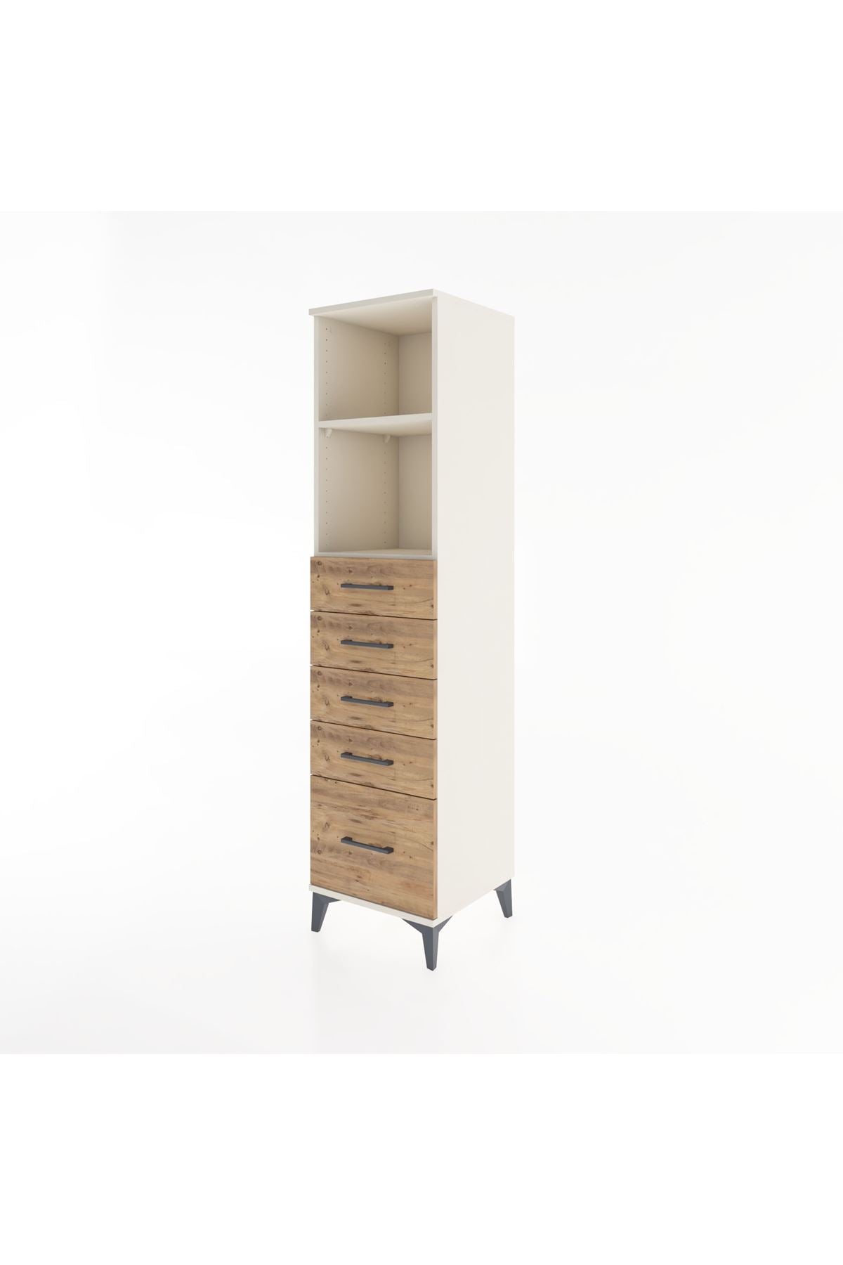 Hyperion Dolap 2 Raflı 5 Çekmeceli 44x44x182 Aytaşı-Çam