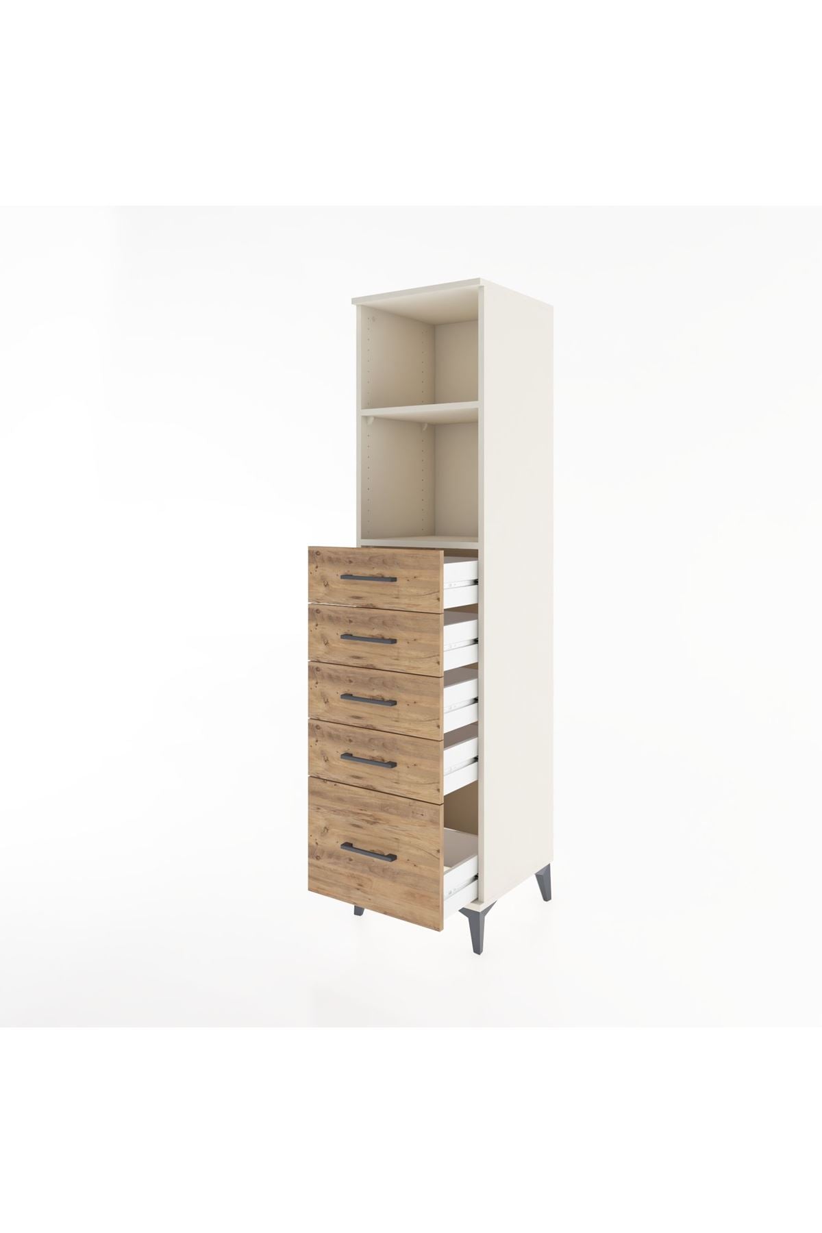 Hyperion Dolap 2 Raflı 5 Çekmeceli 44x44x182 Aytaşı-Çam