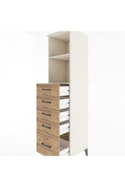 Hyperion Dolap 2 Raflı 5 Çekmeceli 44x44x182 Aytaşı-Çam