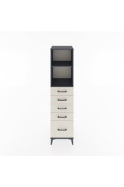 Hyperion Dolap 2 Raflı 5 Çekmeceli 44x44x182 Antrasit-Aytaşı