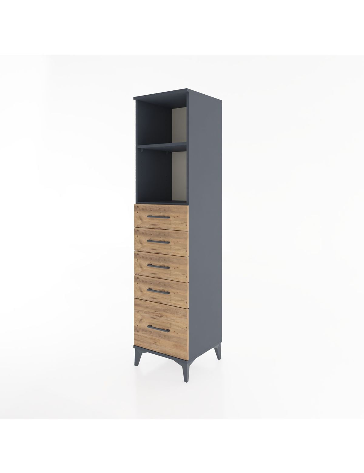 Hyperion Dolap 2 Raflı 5 Çekmeceli 44x44x182 - S55M040V6B