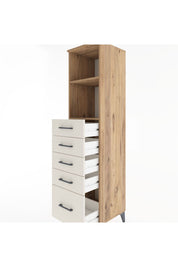 Hyperion Dolap 2 Raflı 5 Çekmeceli 44x44x182 Çam-Aytaşı