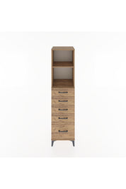 Hyperion Dolap 2 Raflı 5 Çekmeceli 44x44x182 Çam-Çam