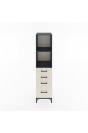 Hyperion Dolap 2 Raflı 4 Çekmeceli 44x44x182 Antrasit-Aytaşı