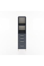 Hyperion Dolap 2 Raflı 4 Çekmeceli 44x44x182 Antrasit-Antrasit