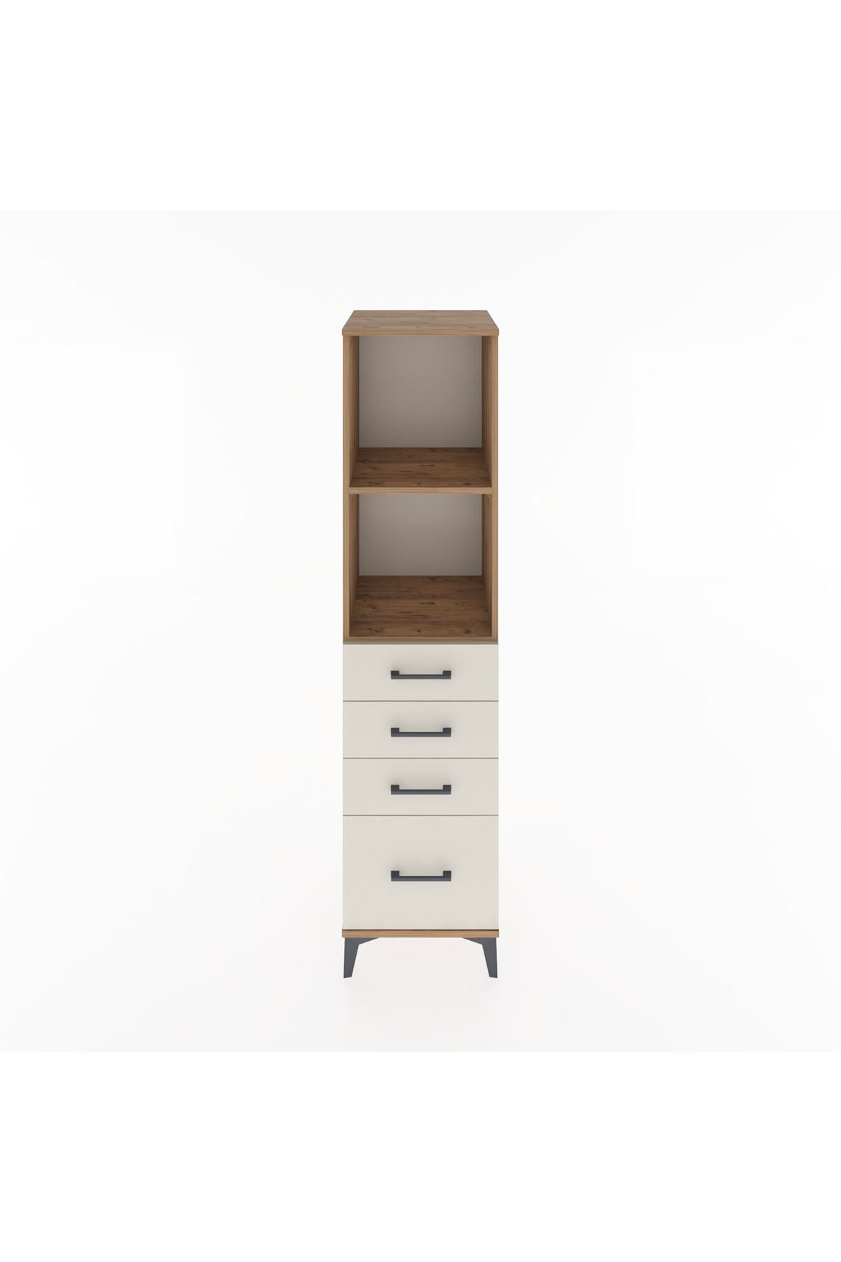 Hyperion Dolap 2 Raflı 4 Çekmeceli 44x44x182 Çam-Aytaşı