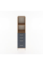 Hyperion Dolap 2 Raflı 4 Çekmeceli 44x44x182 Çam-Antrasit