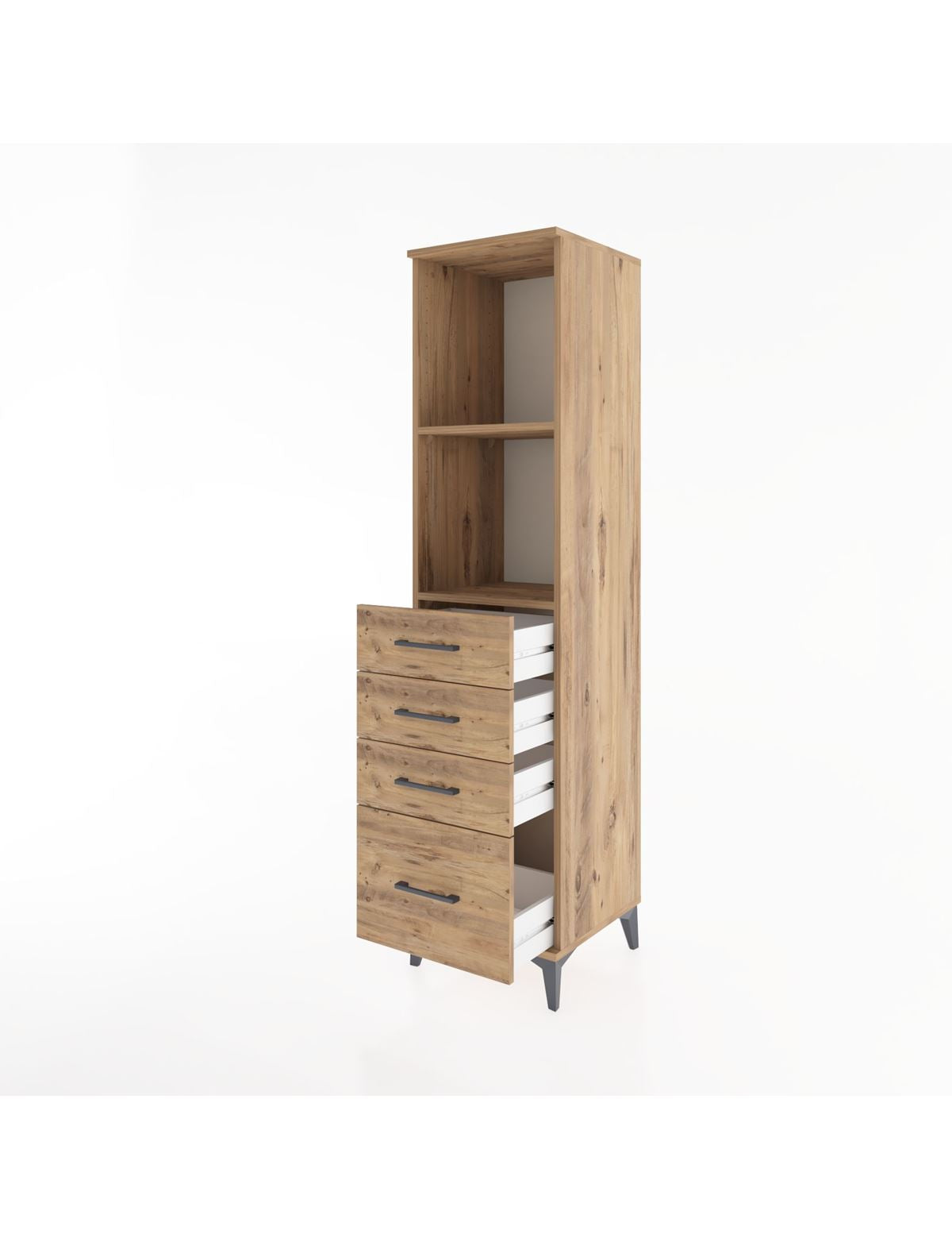 Hyperion Dolap 2 Raflı 4 Çekmeceli 44x44x182 - S55M041V9B