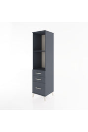 Hyperion Dolap 2 Raflı 3 Çekmeceli 44x44x182 Antrasit-Antrasit