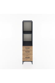 Hyperion Dolap 2 Raflı 3 Çekmeceli 44x44x182 Antrasit-Çam