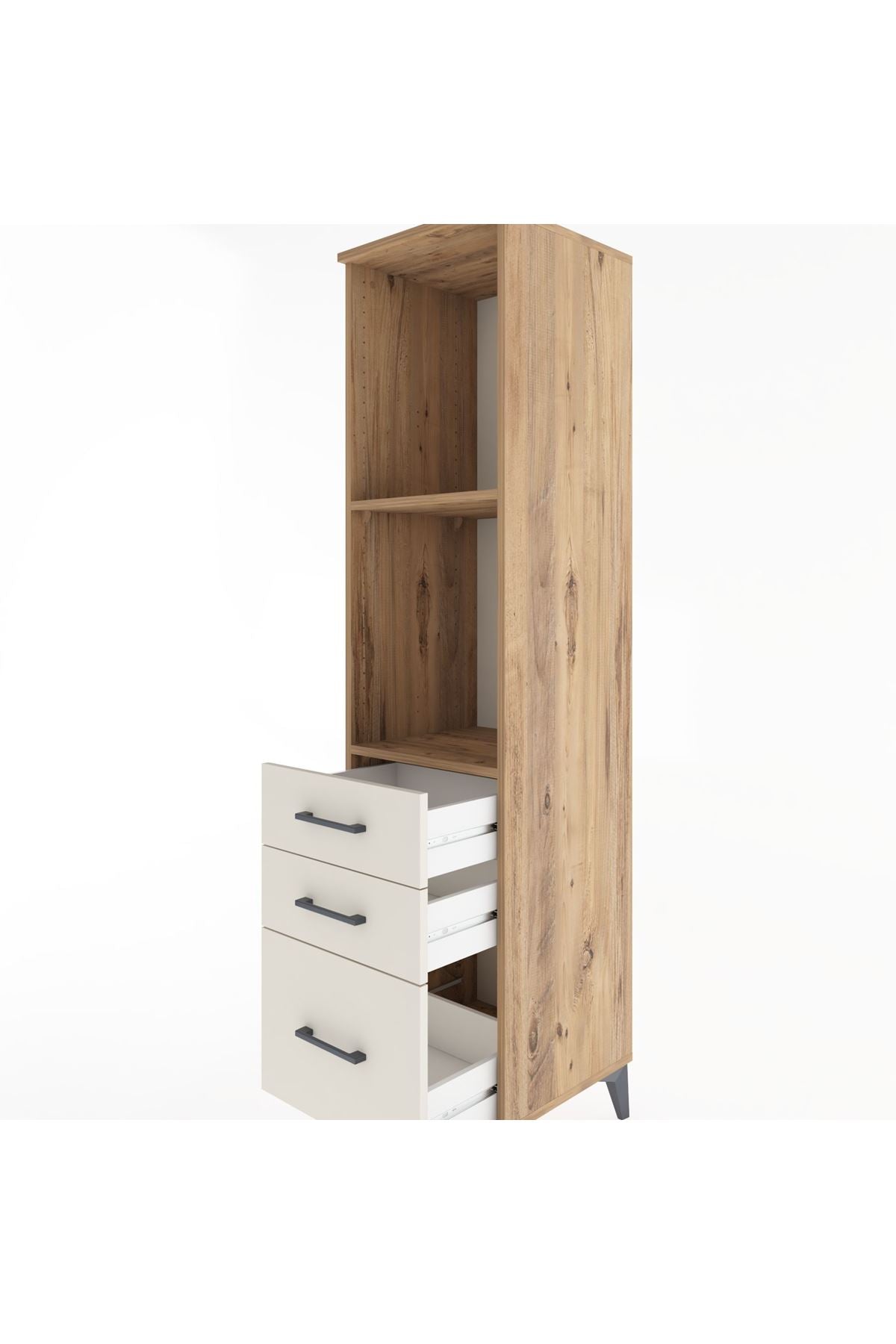 Hyperion Dolap 2 Raflı 3 Çekmeceli 44x44x182 Çam-Aytaşı