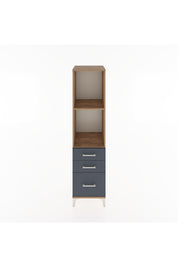 Hyperion Dolap 2 Raflı 3 Çekmeceli 44x44x182 Çam-Antrasit