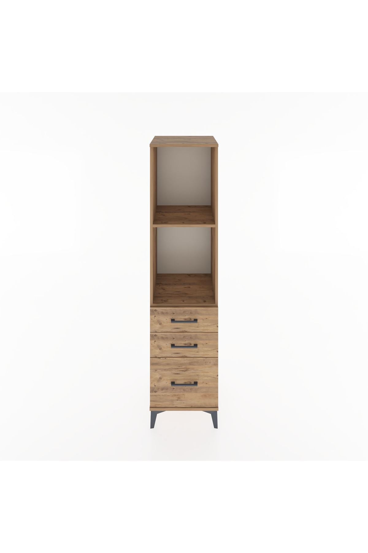 Hyperion Dolap 2 Raflı 3 Çekmeceli 44x44x182 Çam-Çam