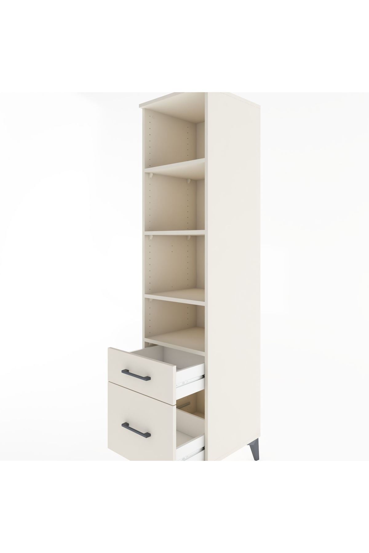 Hyperion Dolap 4 Raflı 2 Çekmeceli 44x44x182 - S55M043V1B