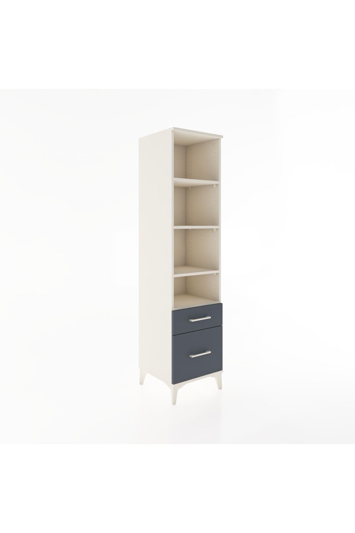 Hyperion Dolap 4 Raflı 2 Çekmeceli 44x44x182 - S55M043V2B
