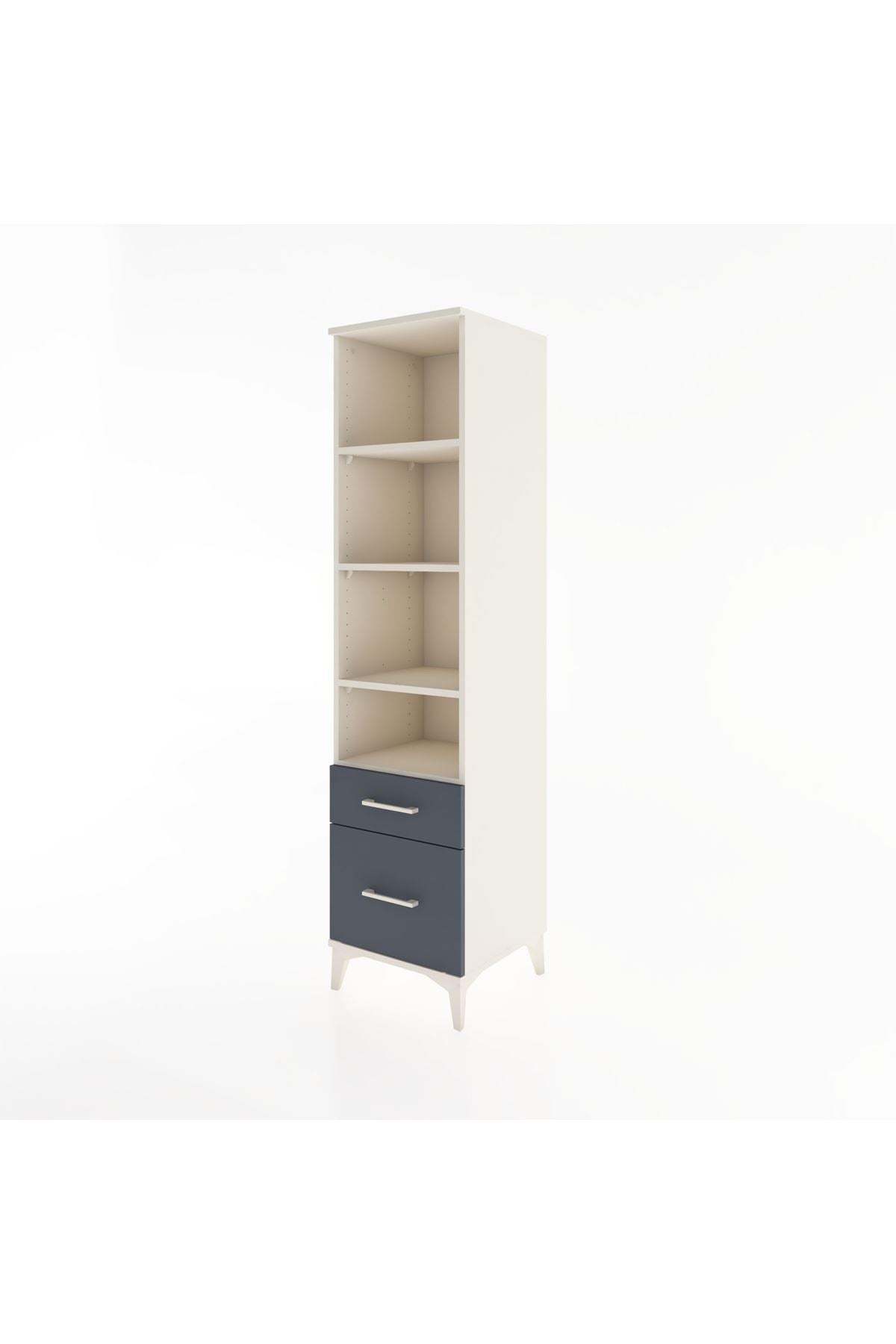 Hyperion Dolap 4 Raflı 2 Çekmeceli 44x44x182 - S55M043V2B