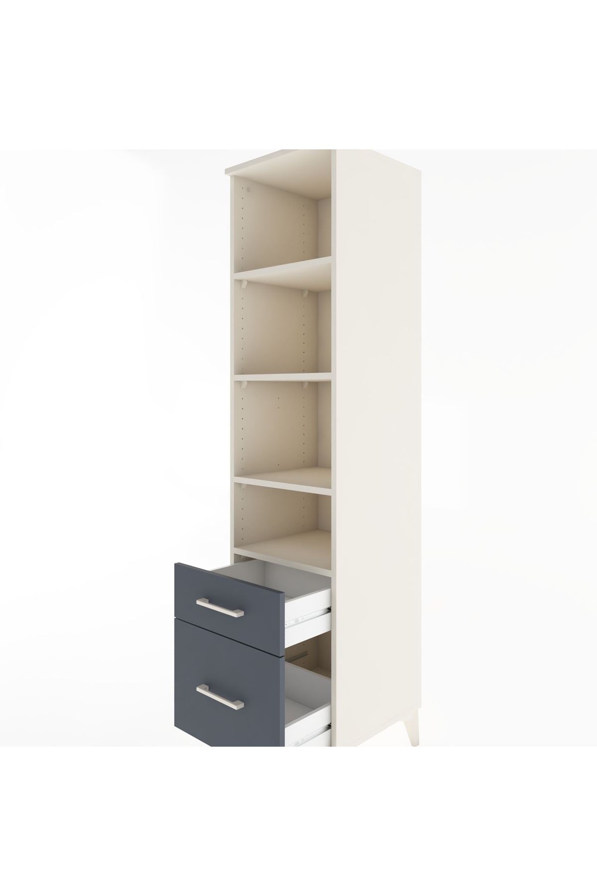 Hyperion Dolap 4 Raflı 2 Çekmeceli 44x44x182 - S55M043V2B
