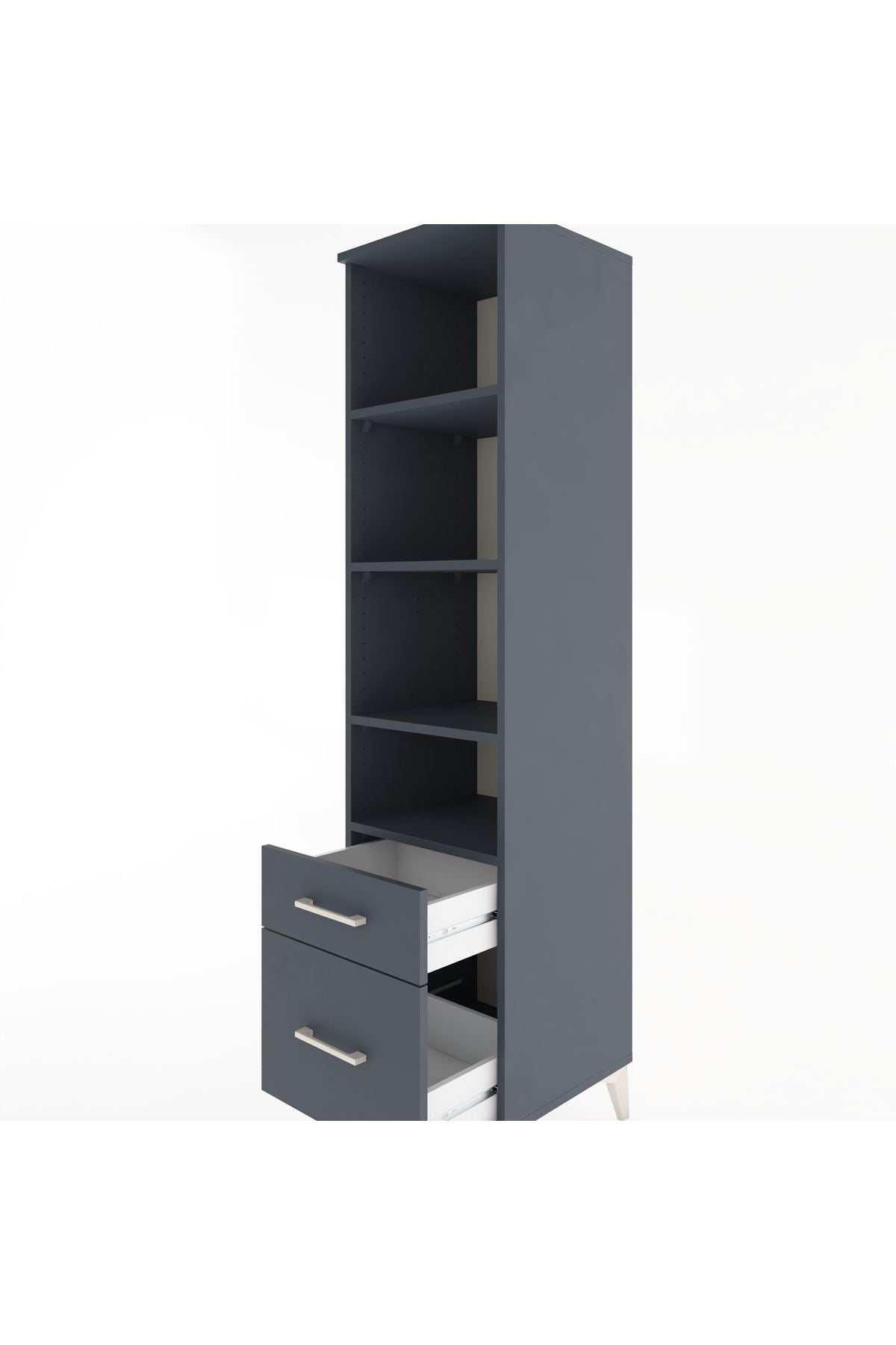 Hyperion Dolap 4 Raflı 2 Çekmeceli 44x44x182 - S55M043V5B