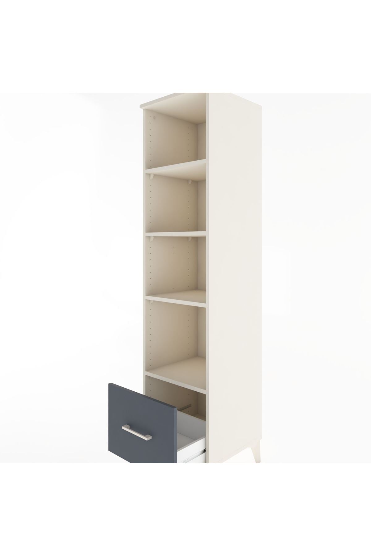 Hyperion Dolap 4 Raflı Tek Çekmeceli 44x44x182 - S55M044V2B