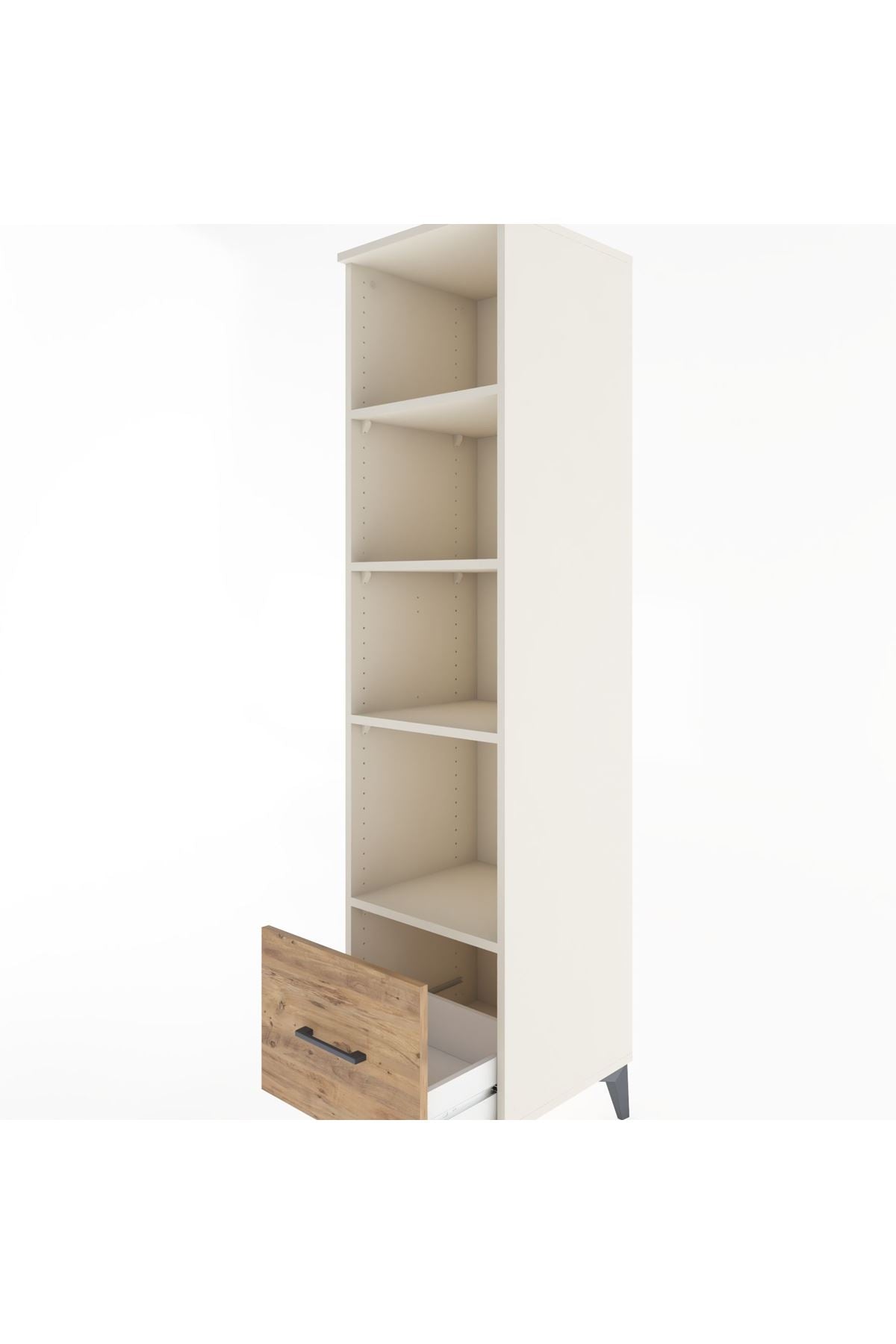 Hyperion Dolap 4 Raflı Tek Çekmeceli 44x44x182 - S55M044V3B