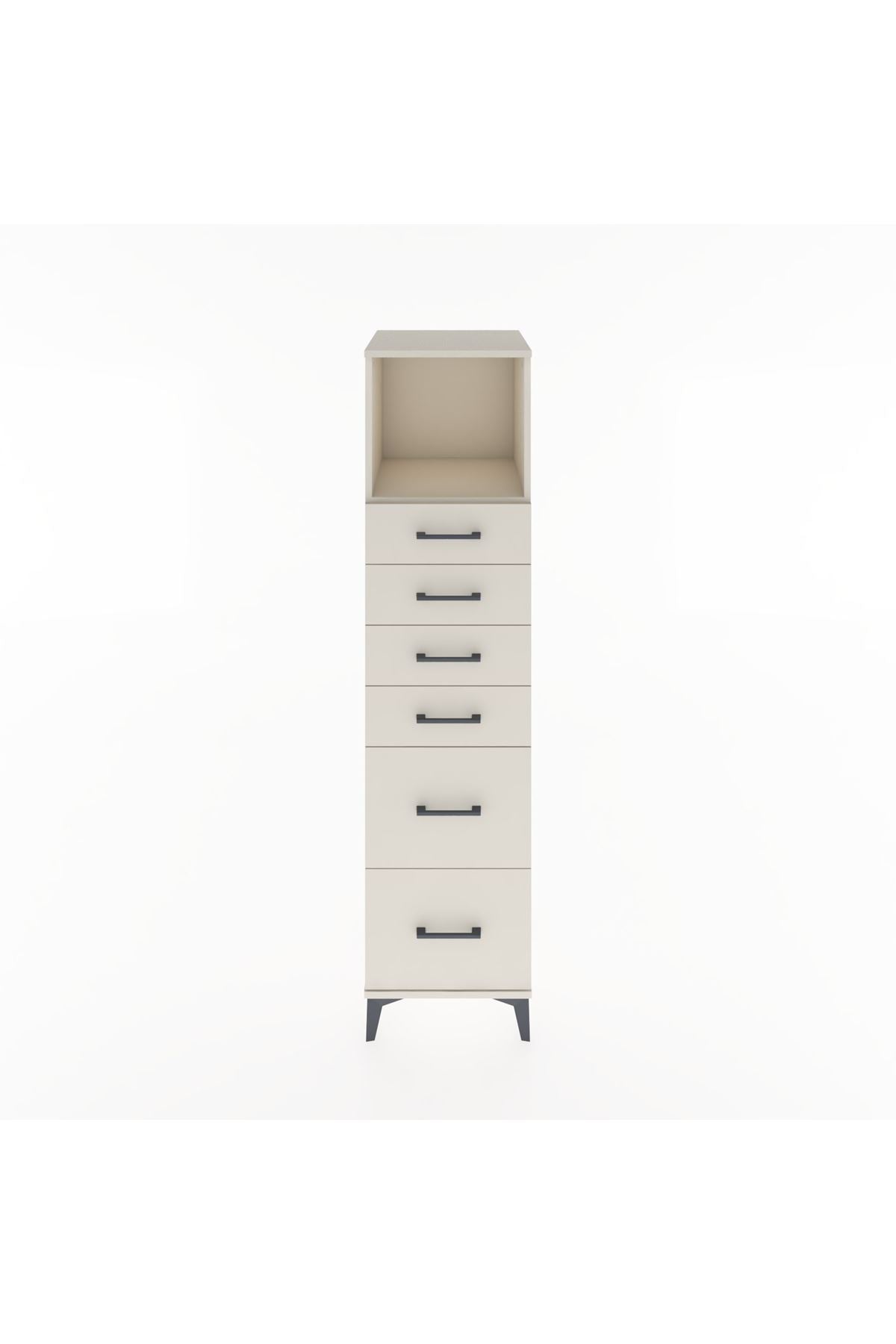 Hyperion Dolap Tek Raflı 6 Çekmeceli 44x44x182 Aytaşı-Aytaşı