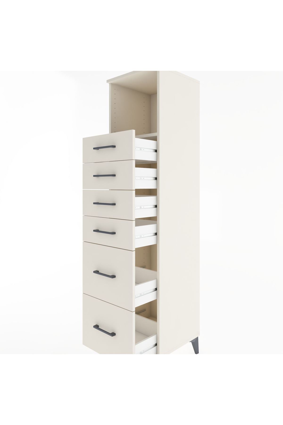 Hyperion Dolap Tek Raflı 6 Çekmeceli 44x44x182 Aytaşı-Aytaşı