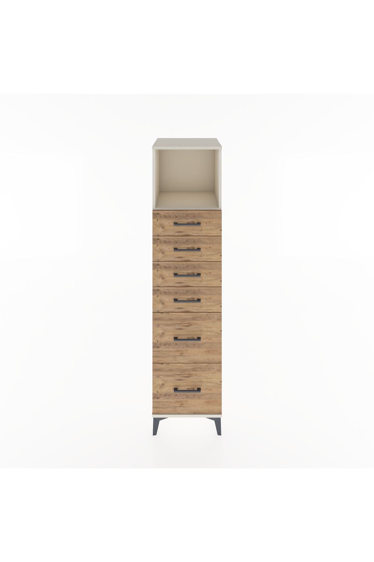 Hyperion Dolap Tek Raflı 6 Çekmeceli 44x44x182 Aytaşı-Çam