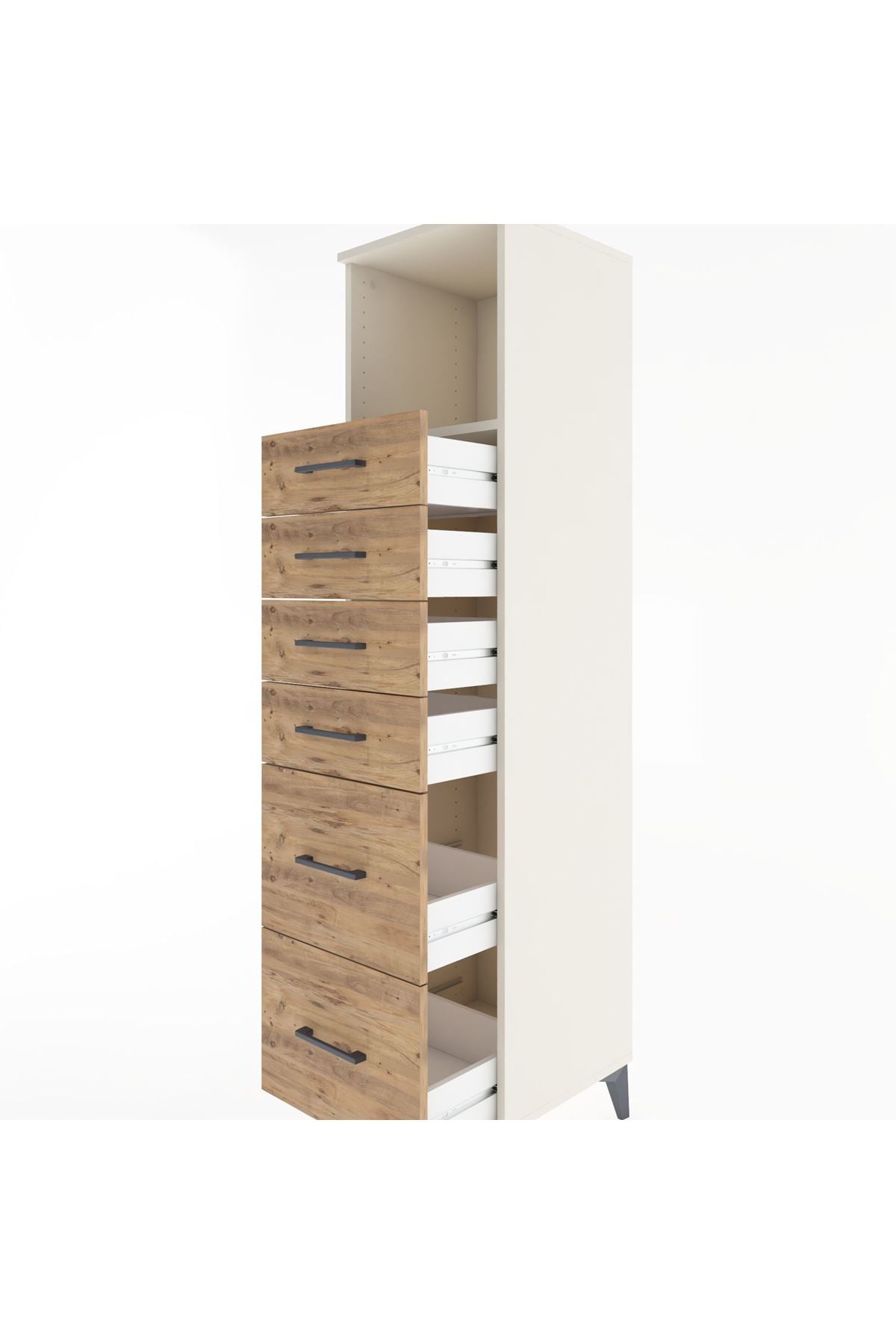 Hyperion Dolap Tek Raflı 6 Çekmeceli 44x44x182 Aytaşı-Çam