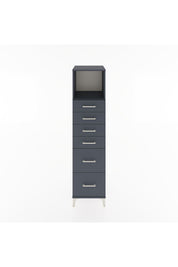 Hyperion Dolap Tek Raflı 6 Çekmeceli 44x44x182 Antrasit-Antrasit
