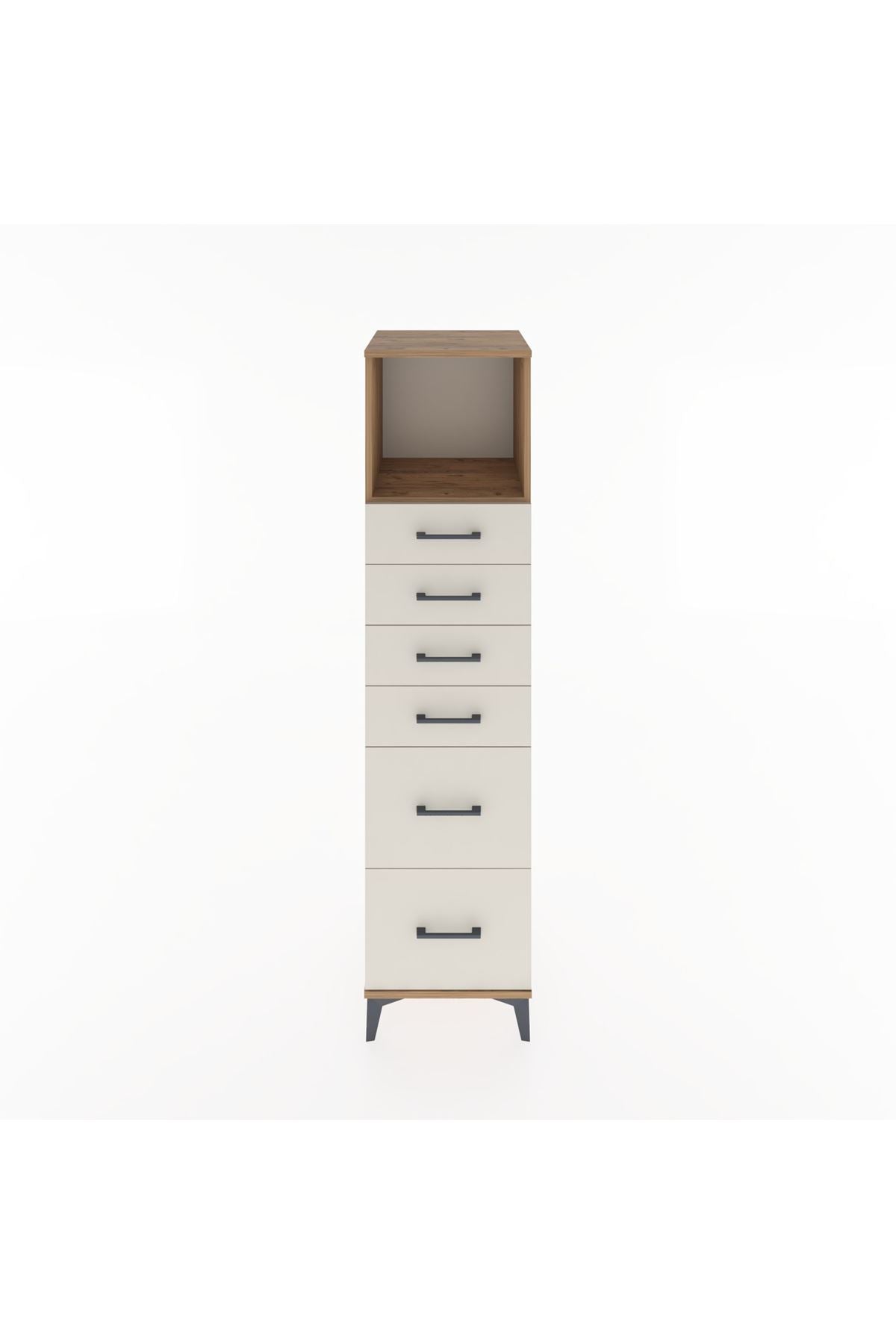 Hyperion Dolap Tek Raflı 6 Çekmeceli 44x44x182 Çam-Aytaşı