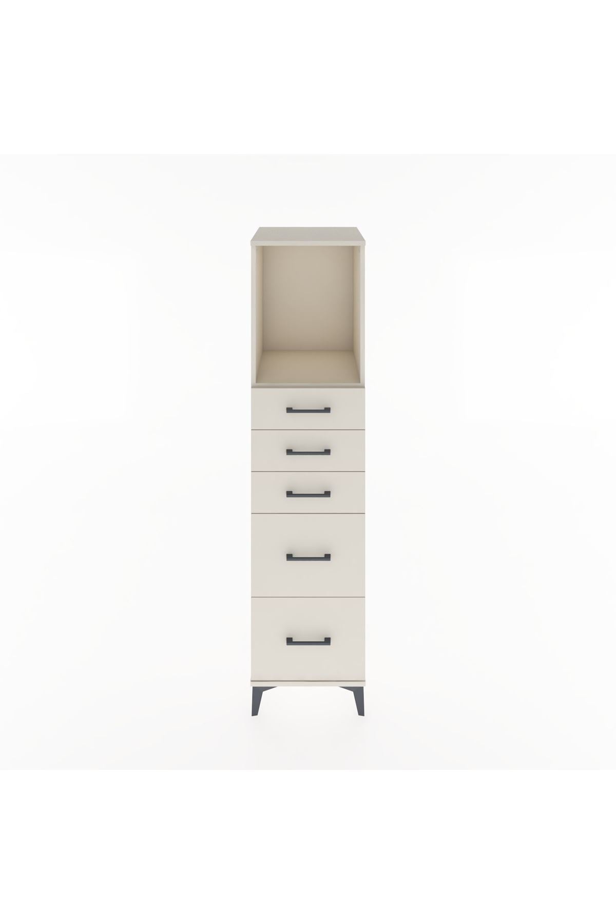 Hyperion Dolap Tek Raflı 5 Çekmeceli 44x44x182 Aytaşı-Aytaşı