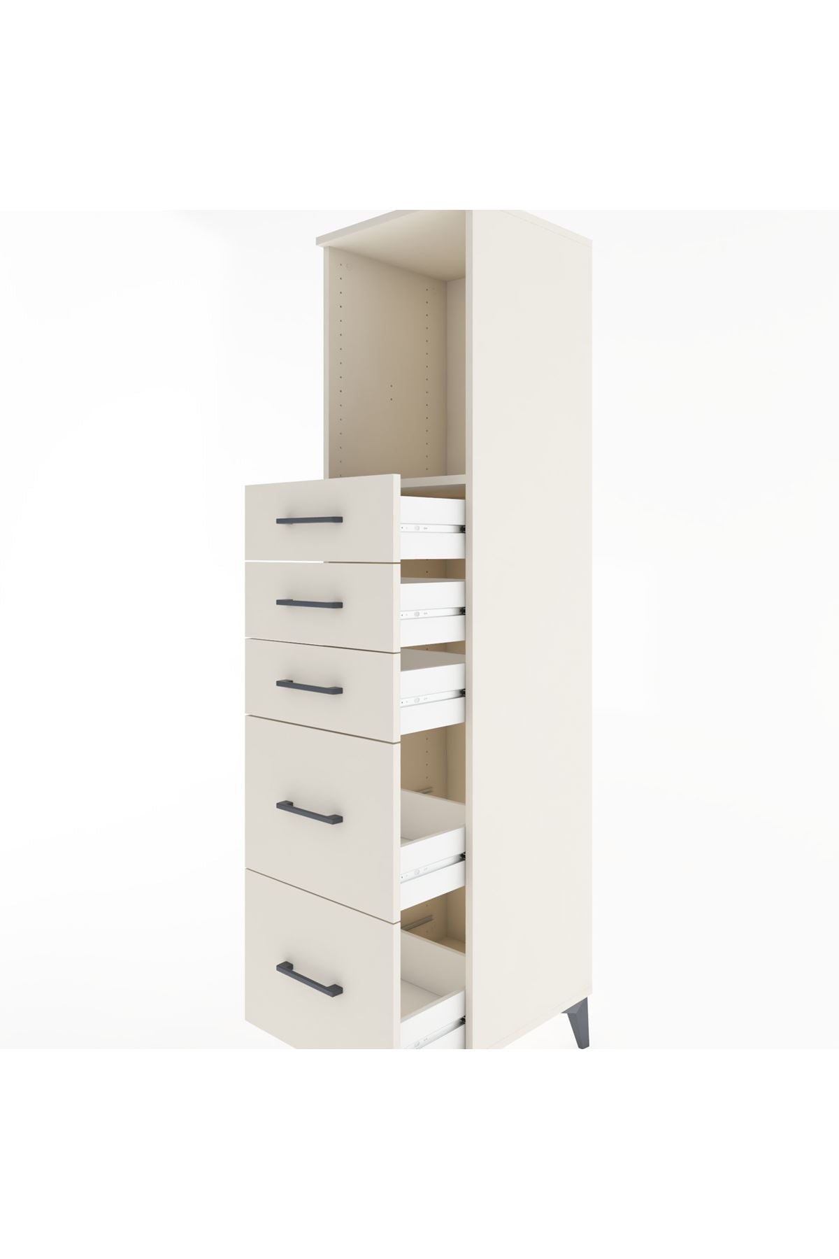 Hyperion Dolap Tek Raflı 5 Çekmeceli 44x44x182 Aytaşı-Aytaşı