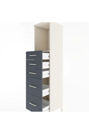 Hyperion Dolap Tek Raflı 5 Çekmeceli 44x44x182 Aytaşı-Antrasit