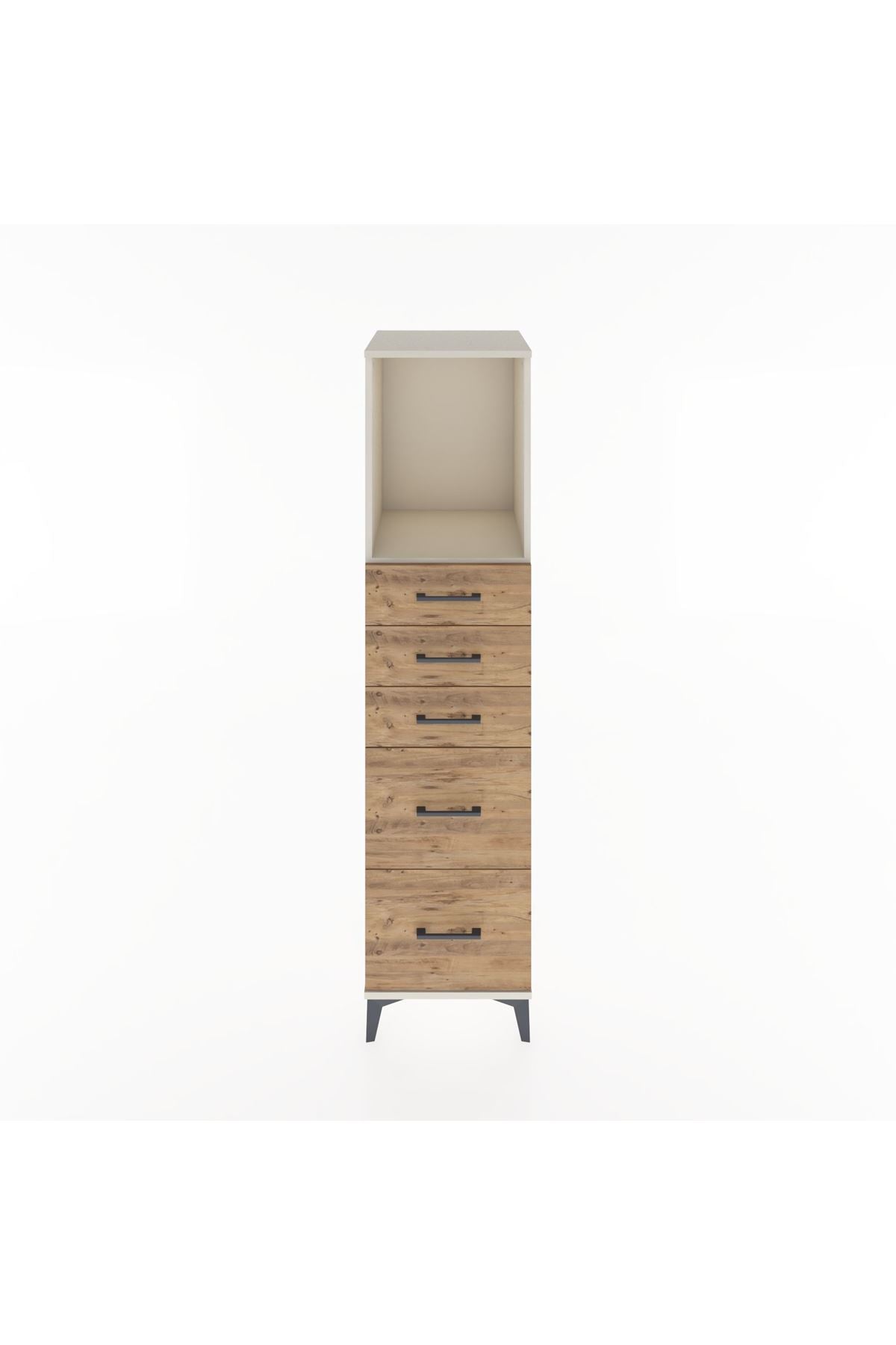 Hyperion Dolap Tek Raflı 5 Çekmeceli 44x44x182 Aytaşı-Çam