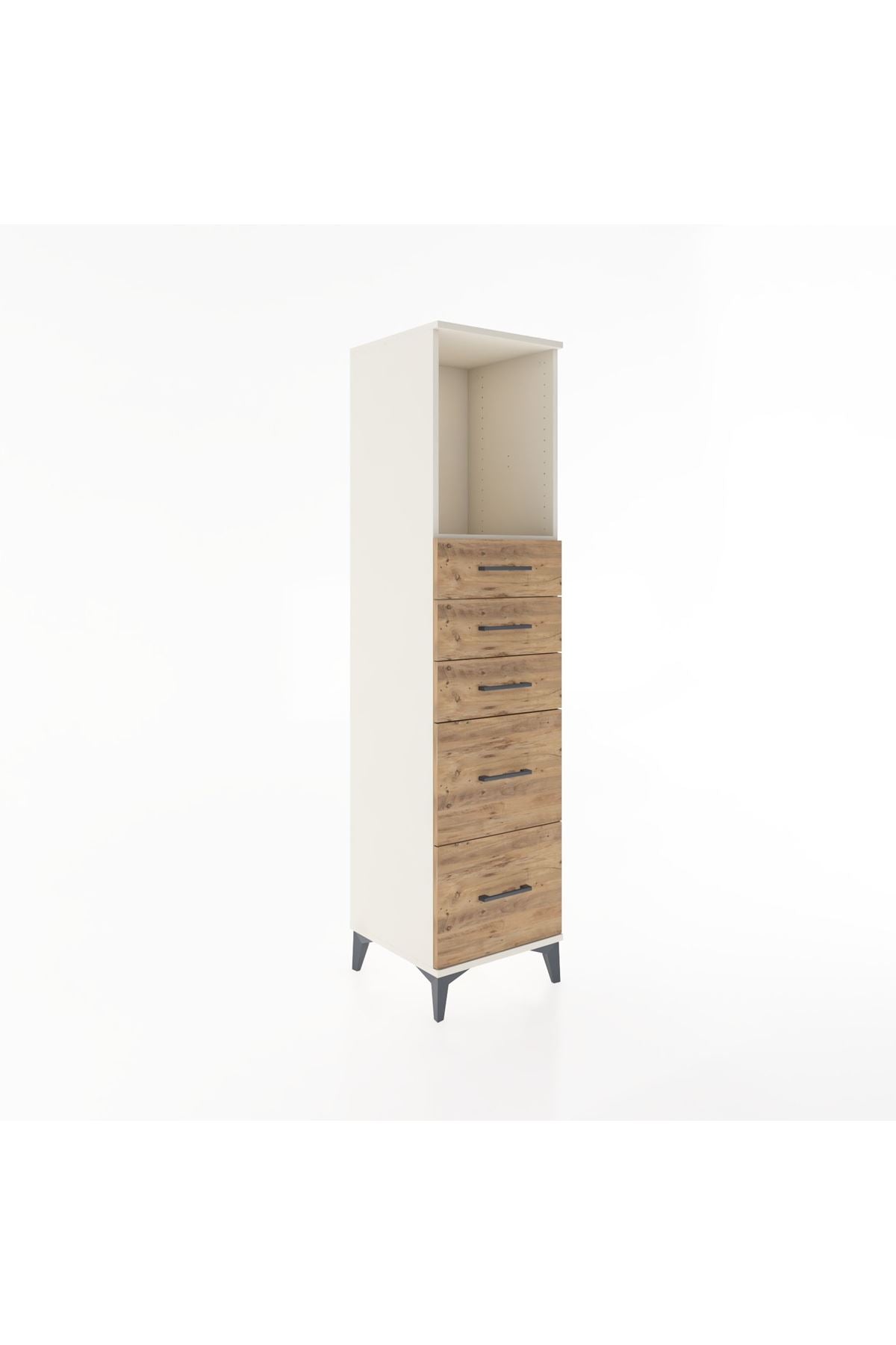 Hyperion Dolap Tek Raflı 5 Çekmeceli 44x44x182 Aytaşı-Çam