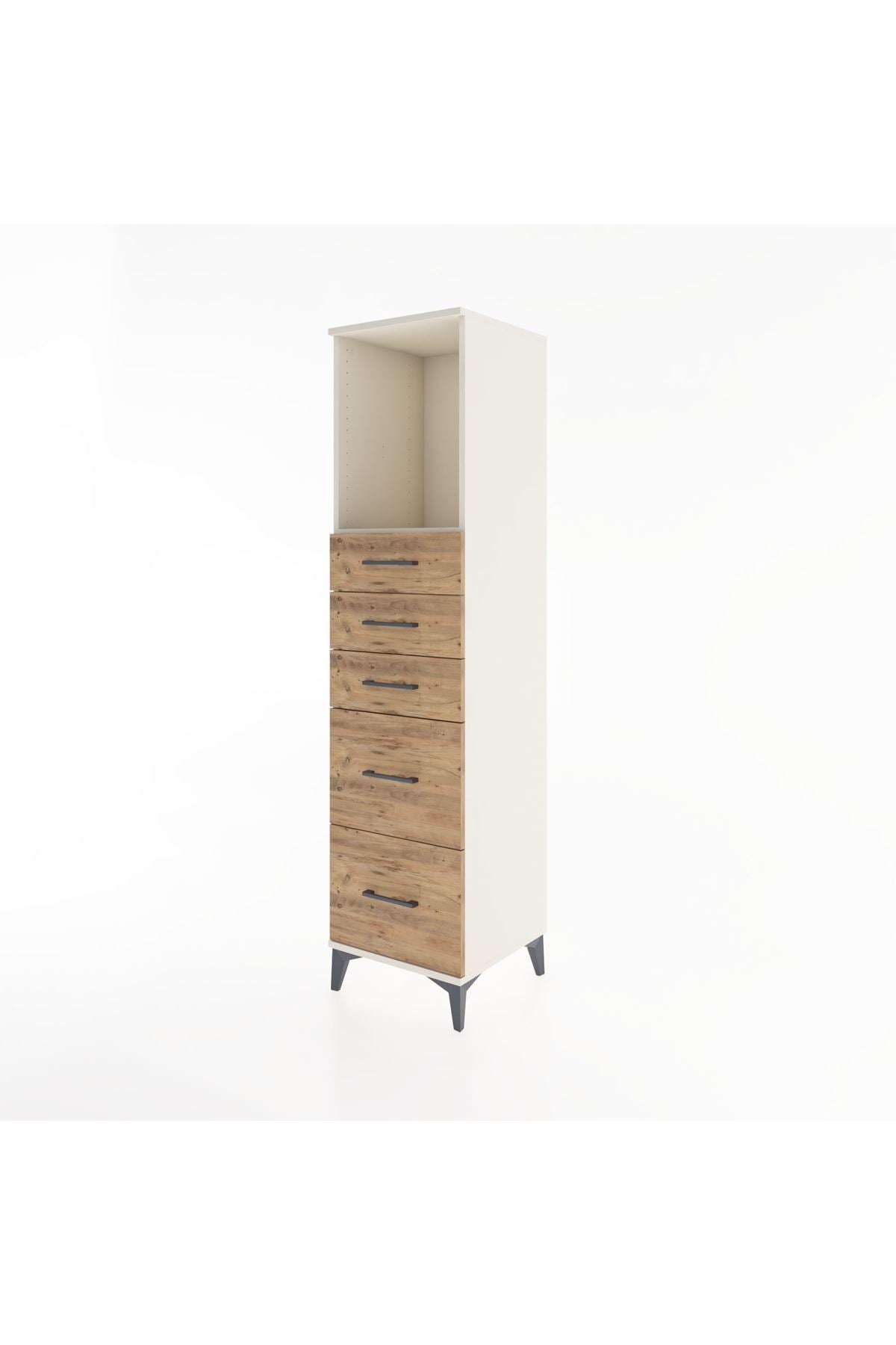 Hyperion Dolap Tek Raflı 5 Çekmeceli 44x44x182 Aytaşı-Çam