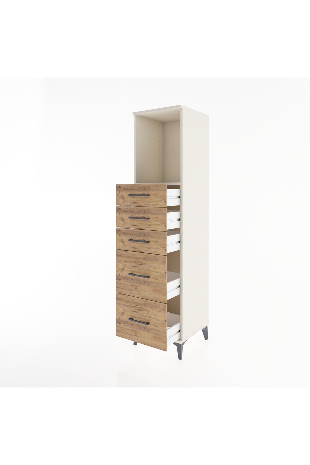 Hyperion Dolap Tek Raflı 5 Çekmeceli 44x44x182 Aytaşı-Çam