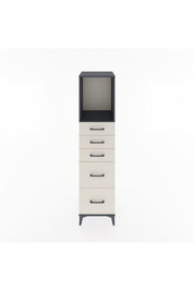 Hyperion Dolap Tek Raflı 5 Çekmeceli 44x44x182 Antrasit-Aytaşı
