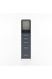 Hyperion Dolap Tek Raflı 5 Çekmeceli 44x44x182 Antrasit-Antrasit