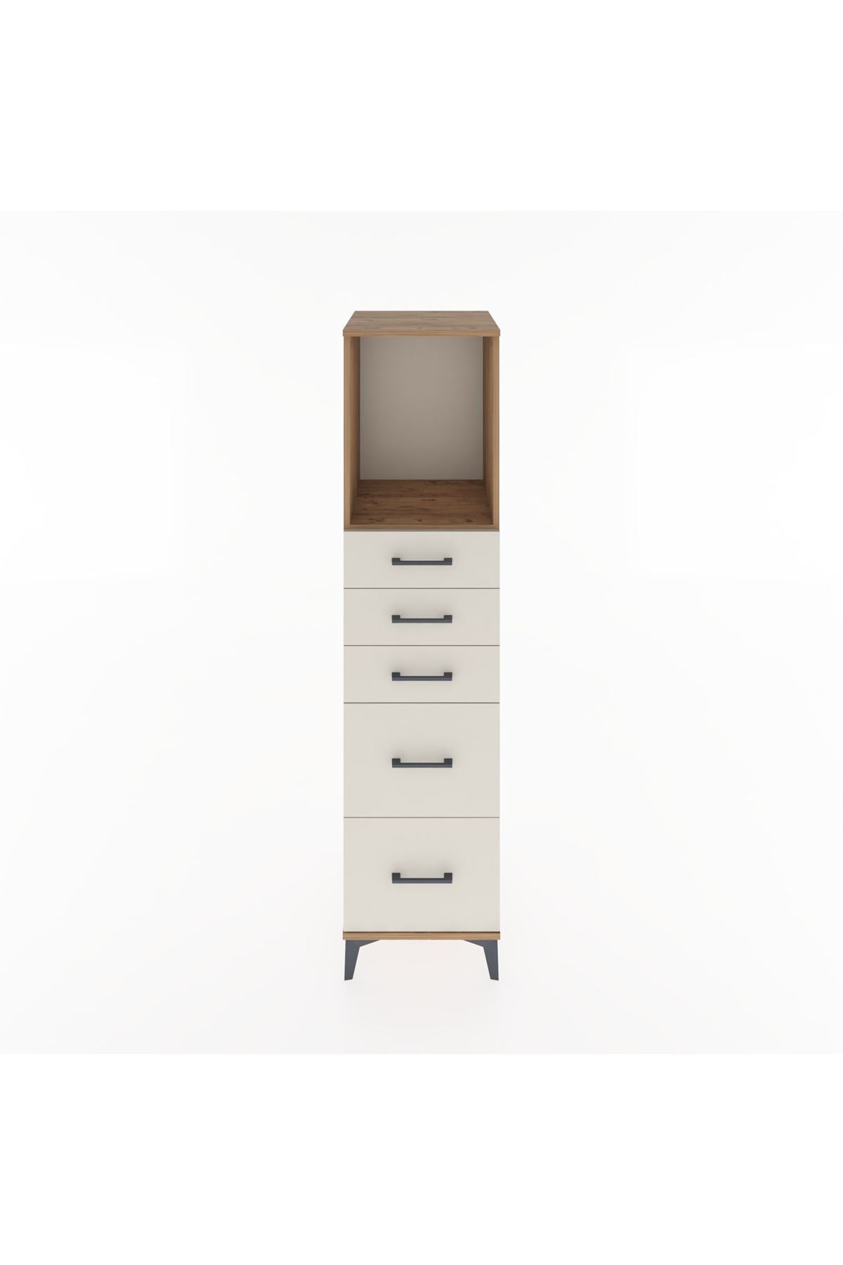 Hyperion Dolap Tek Raflı 5 Çekmeceli 44x44x182 Çam-Aytaşı