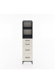 Hyperion Dolap 2 Raflı 4 Çekmeceli 44x44x182 Antrasit-Aytaşı