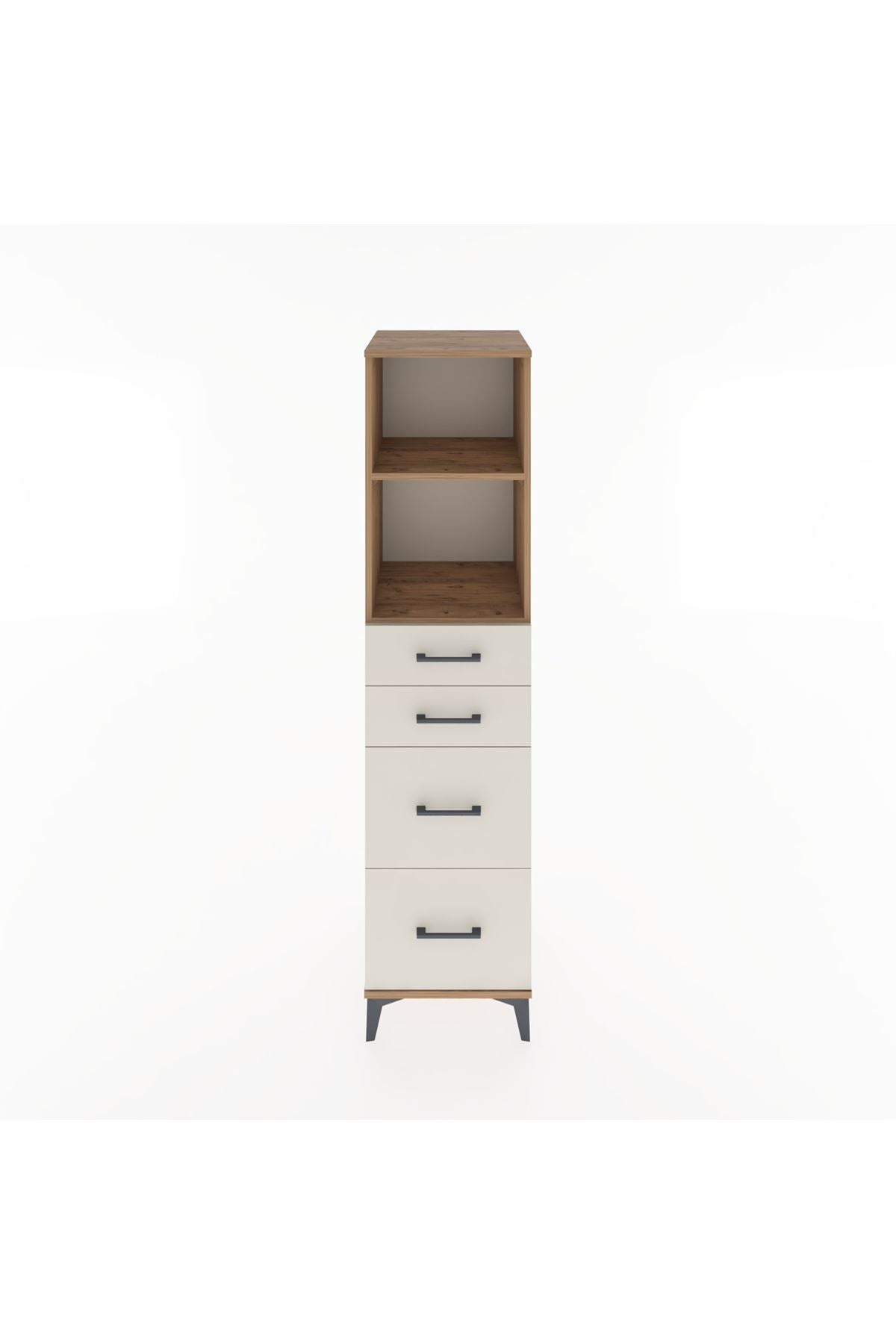 Hyperion Dolap 2 Raflı 4 Çekmeceli 44x44x182 Çam-Aytaşı